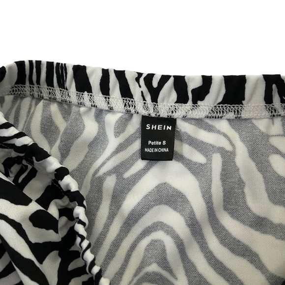 Shein Zebra Print Mini Skirt Petite Small - Picture 6 of 6